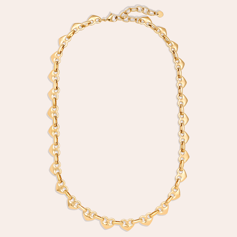 Edelstahl Halskette 45cm Heart Nose Chain