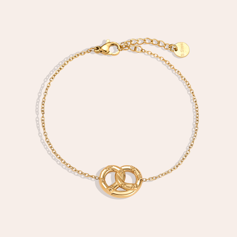 Edelstahl Armband 16cm Pretzel