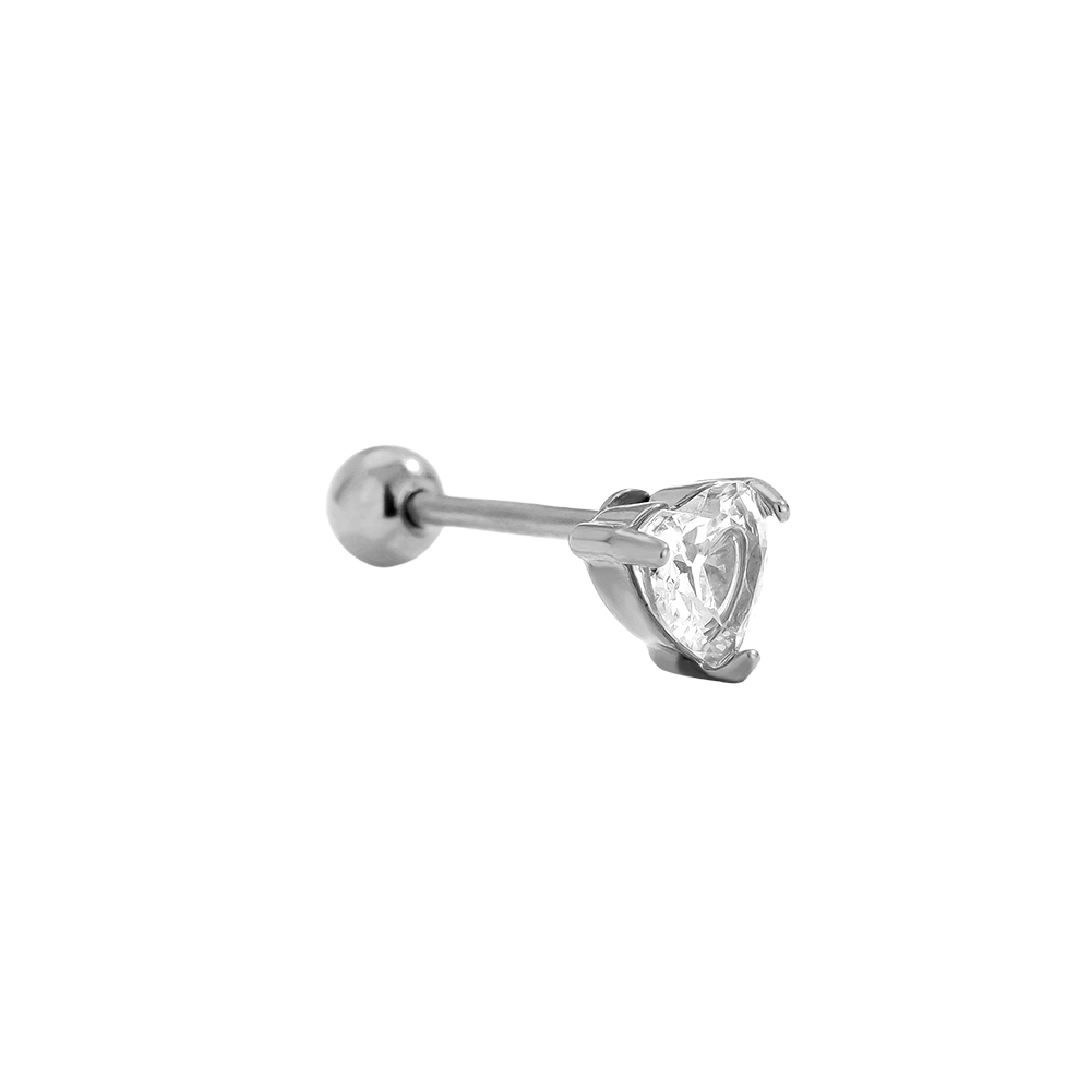 Edelstahl Piercing 5mm Mini Diamond Heart