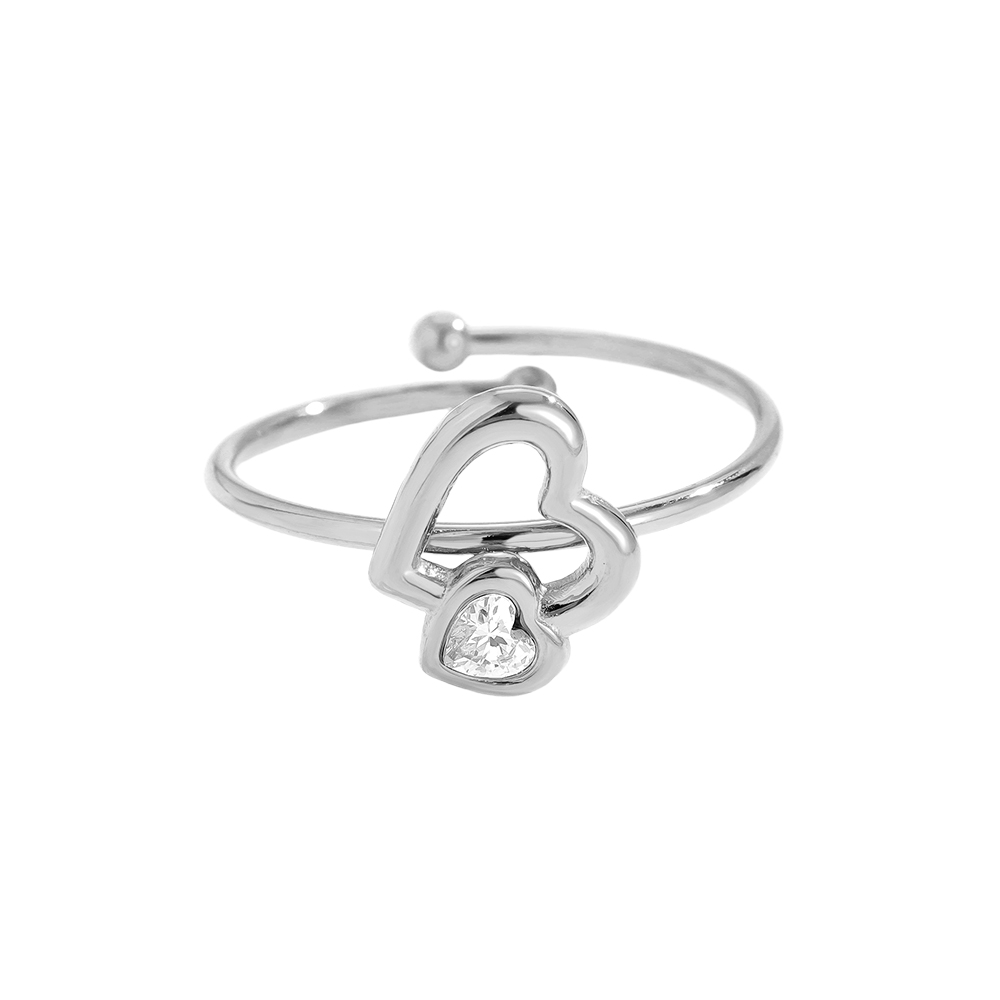 Edelstahl Ring Sweet Hearts