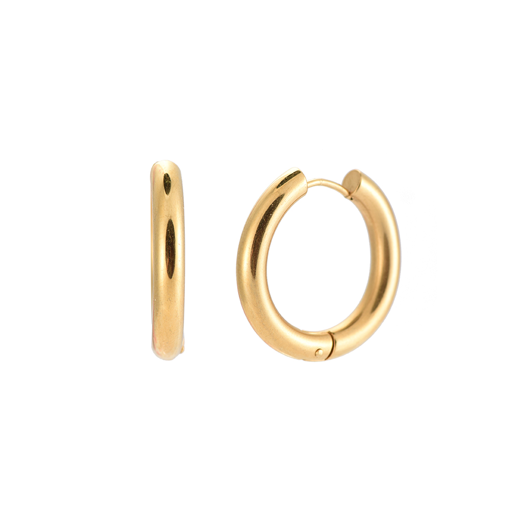 Edelstahl Ohrringe 25mm Simple Hoop