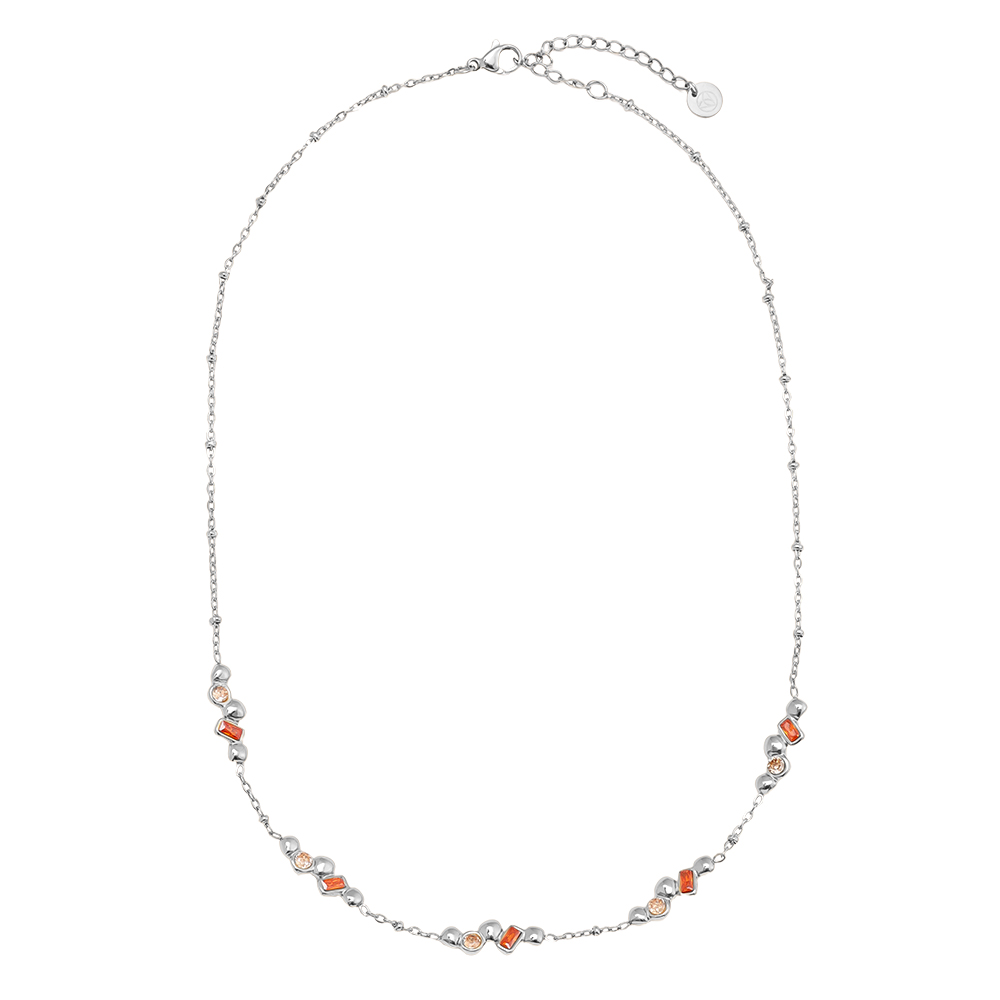 Edelstahl Halskette 42cm Nice Diamond With Deco
