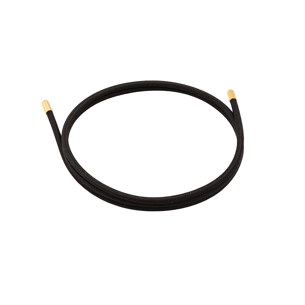 Edelstahl Armband schwarze Farbe mit goldenen Linien Elastic Polyester 