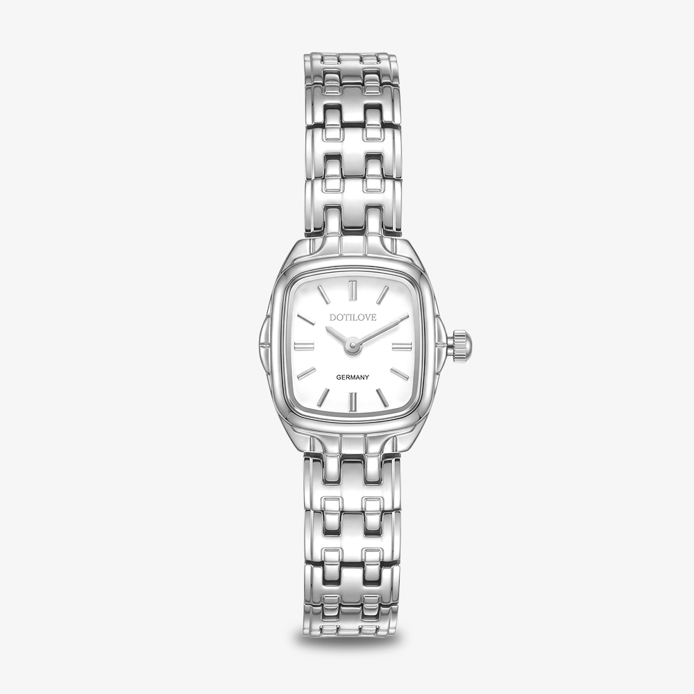 Edelstahl Uhr Kissenform