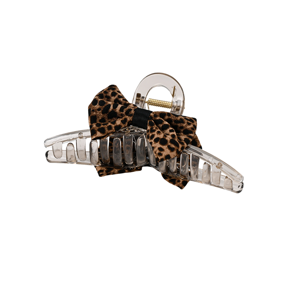 13cm Leopardenprint Schleife Haarklammer  