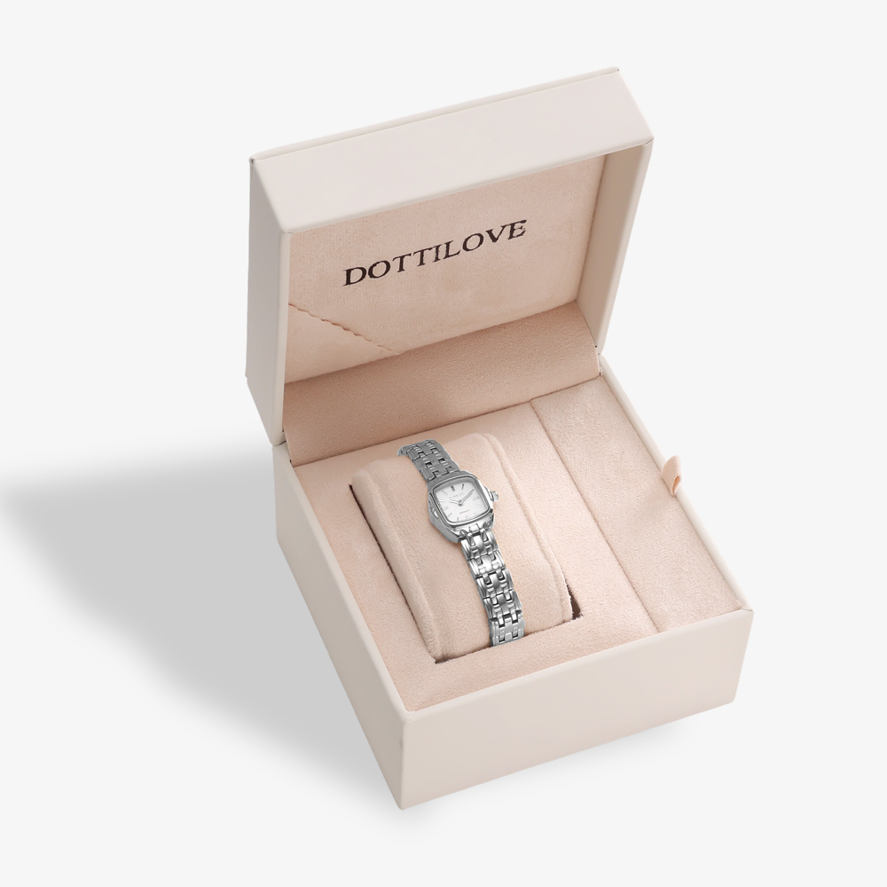 Edelstahl Uhr Kissenform