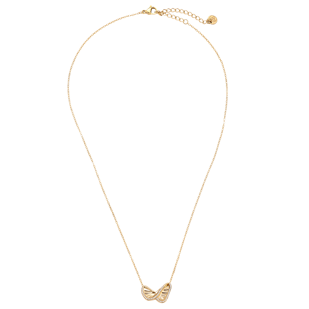Edelstahl Halskette 40cm Like Diamond Butterfly