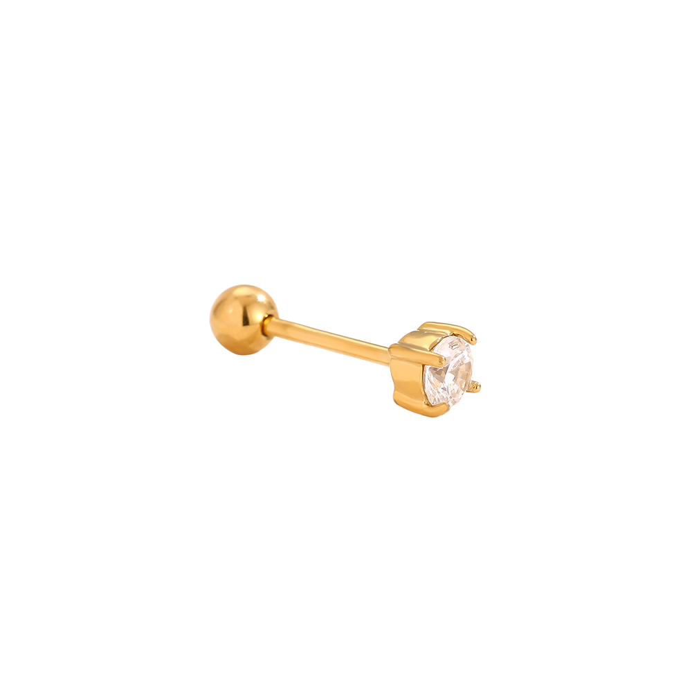 Edelstahl Piercing 3mm Just One Diamond