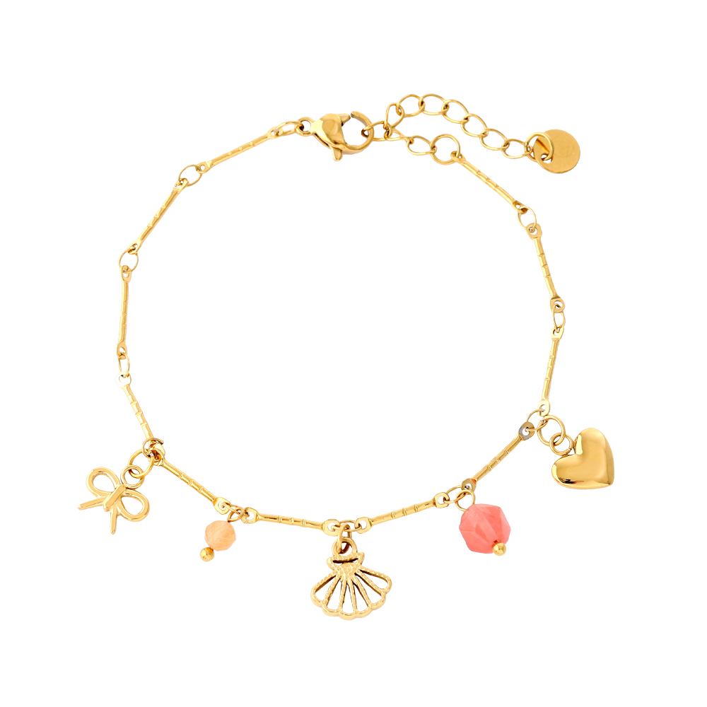 Edelstahl Armband 17cm Many Sweet Charms