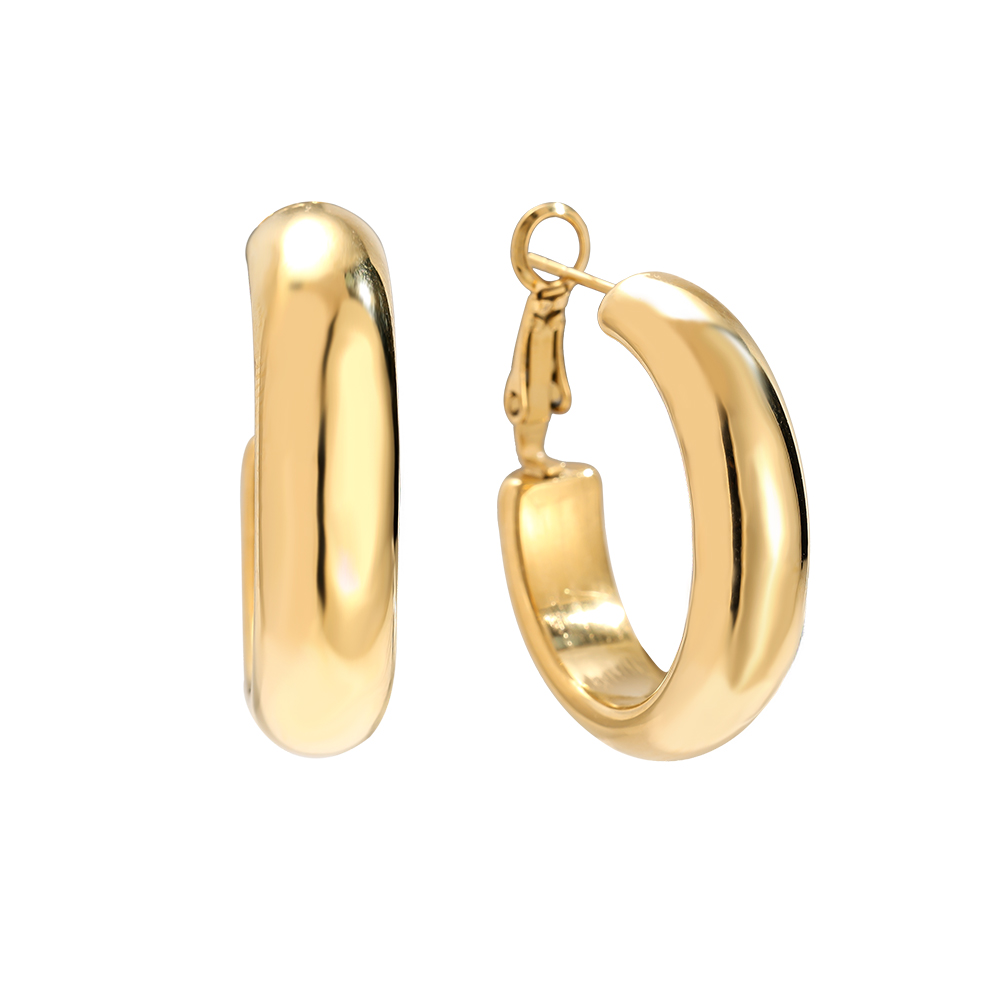 Edelstahl Ohrringe 3cm Simple Circle