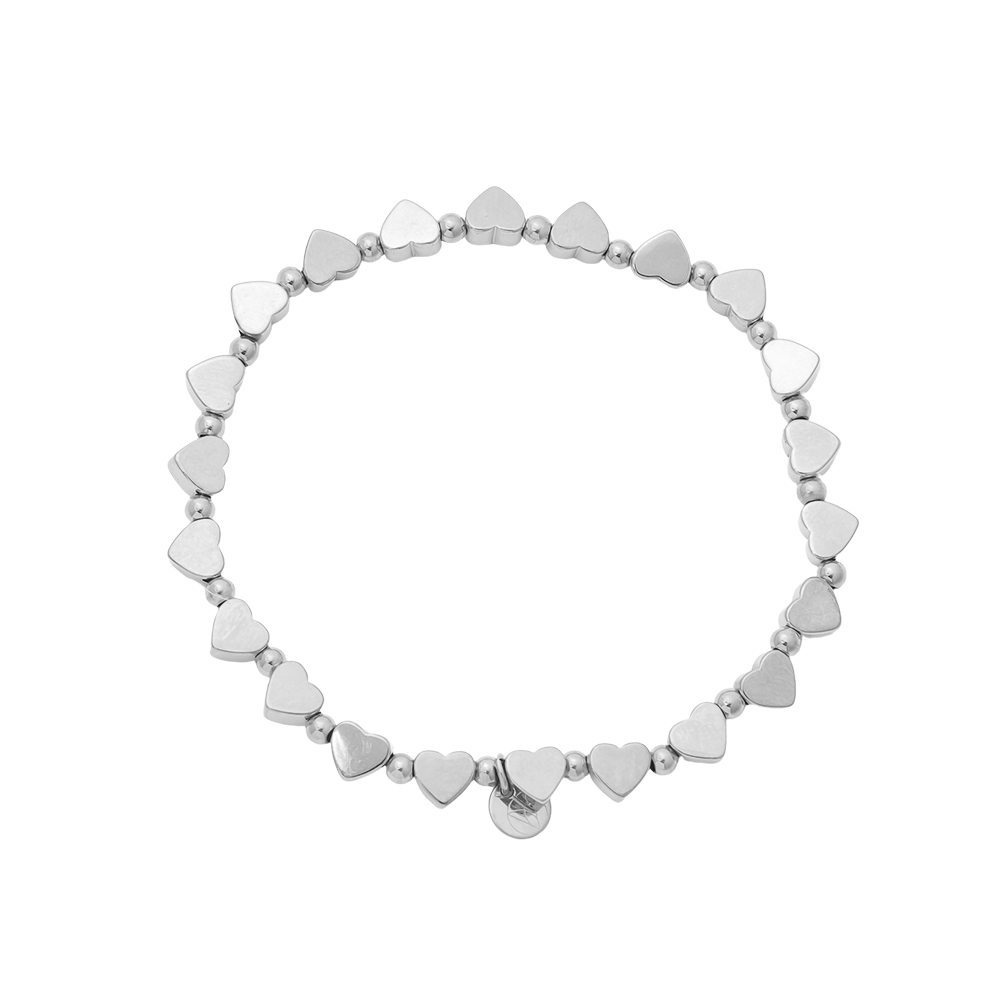 Edelstahl Armkette Elastic Heart Chain