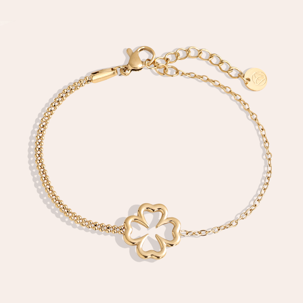 Edelstahl Armkette 16cm Schlichte Blume