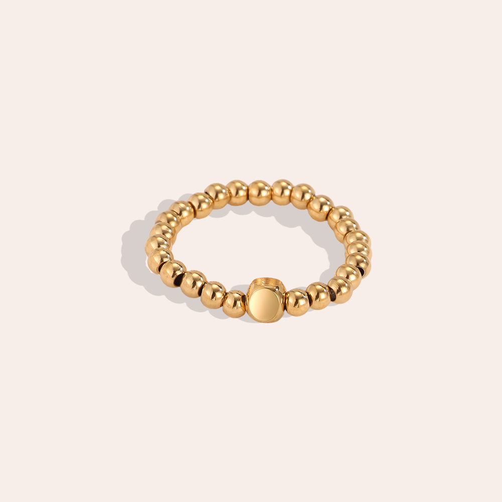Edelstahl Ring Verstellbarer Elastic Rundperlen