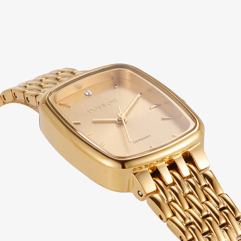 Edelstahl Uhr Rechteck