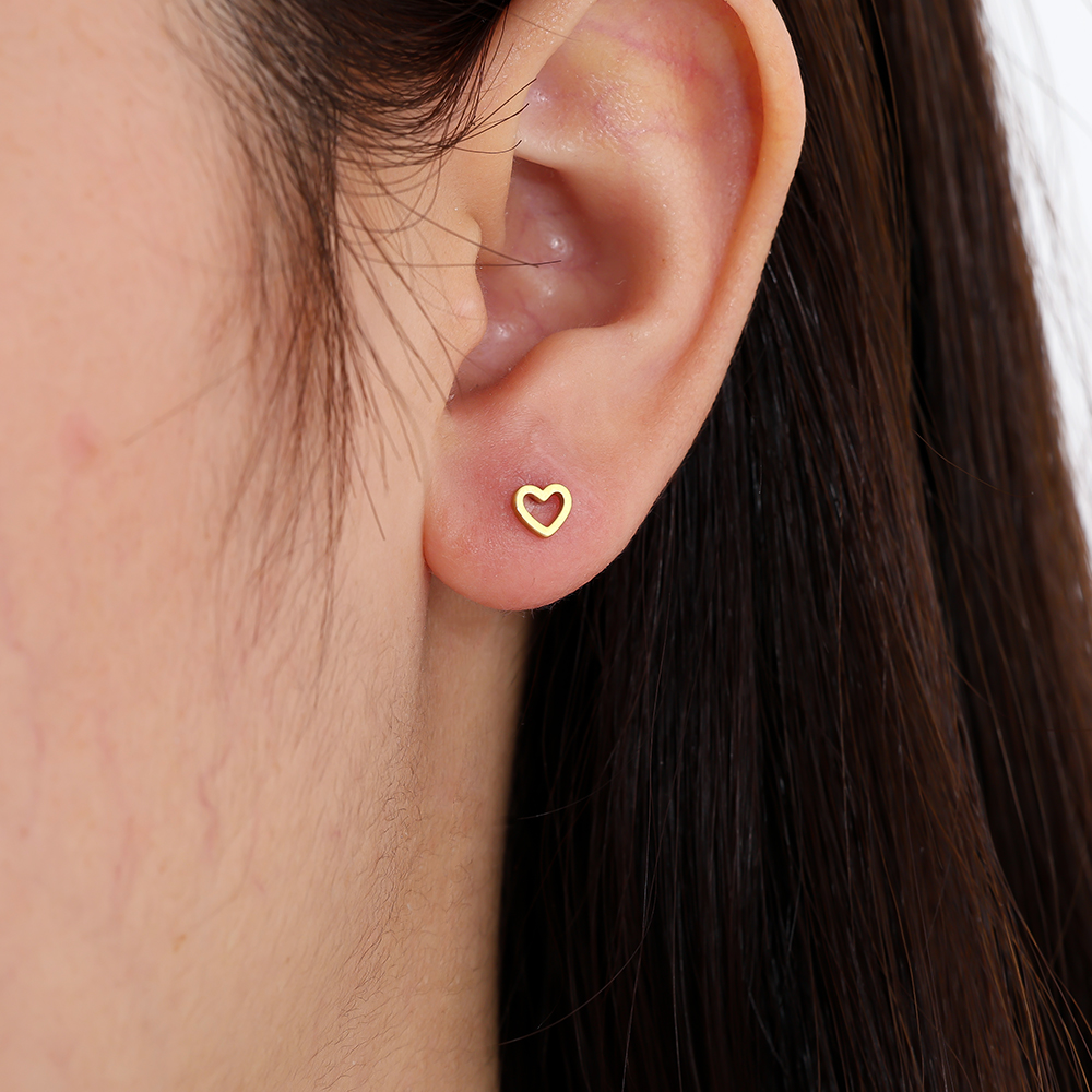 Edelstahl Piercing 5mm Mini Hollow Heart