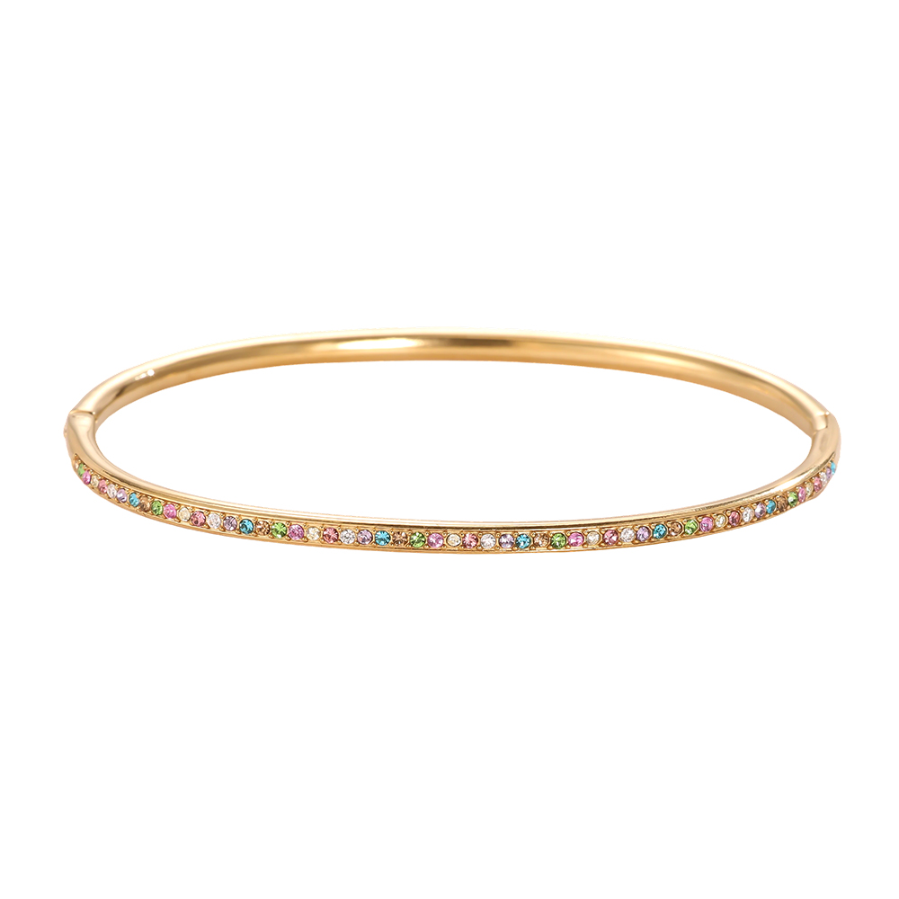 Edelstahl Armreif 6.5cm Diameter Casual Diamond