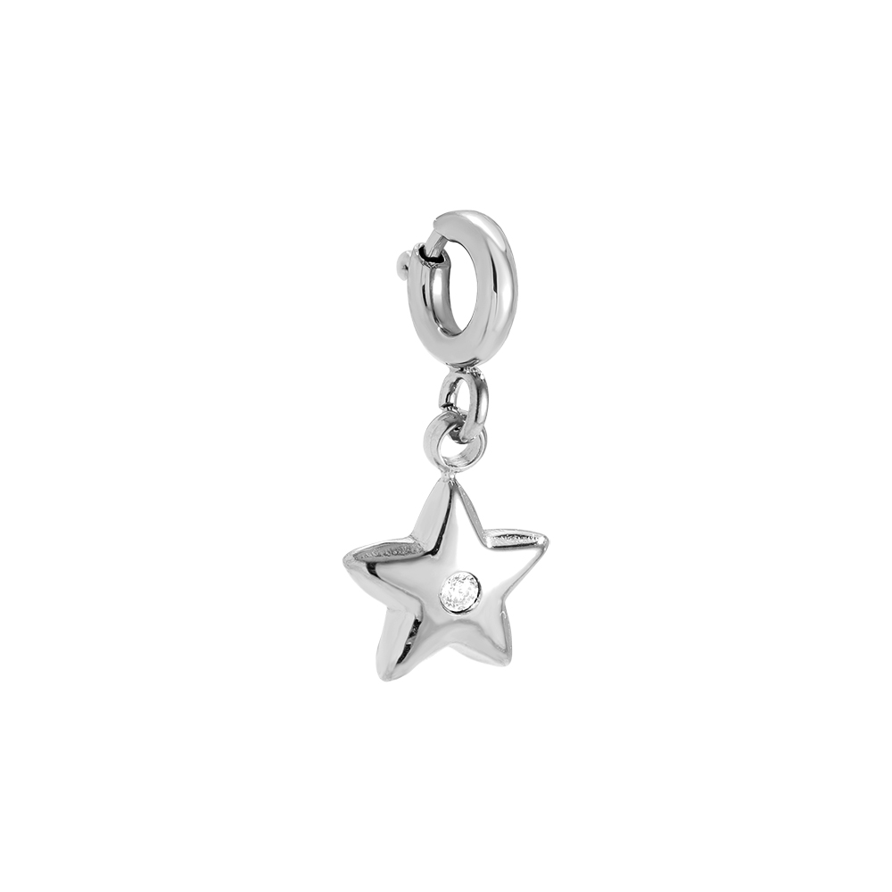 Edelstahl Pendant 1cm Spring Clasp Star