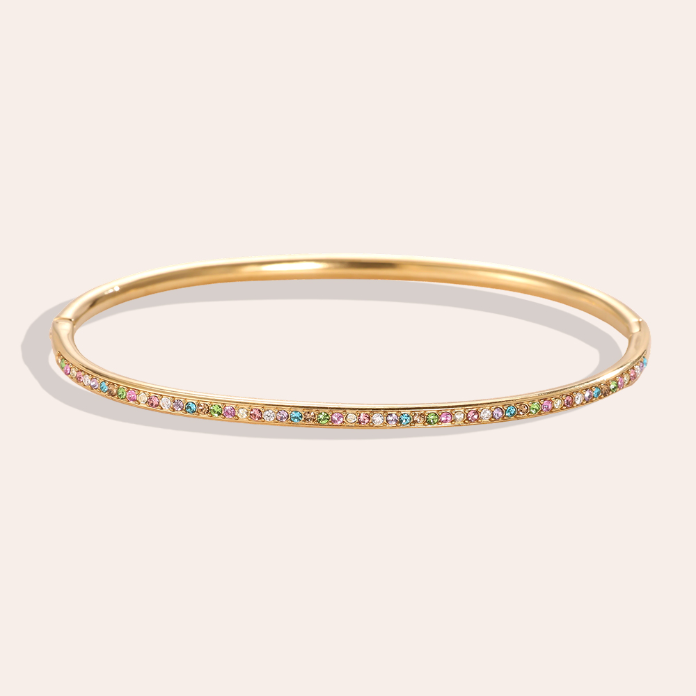 Edelstahl Armreif 6.5cm Diameter Casual Diamond