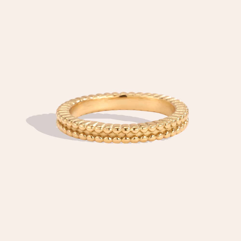 Edelstahl Ring Verstellbarer Mini Dot