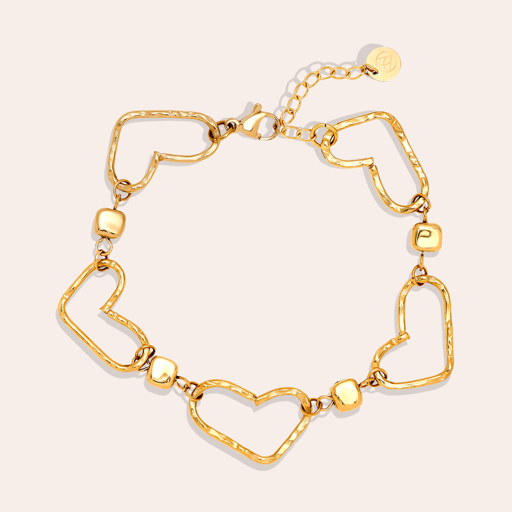 Edelstahl Armkette 17cm Cool Heart Chain