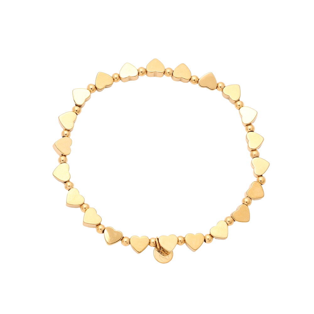 Edelstahl Armkette Elastic Heart Chain
