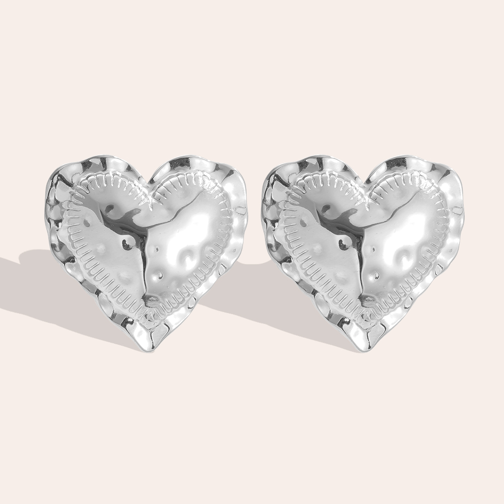 Edelstahl Ohrringe 4cm Great Heart