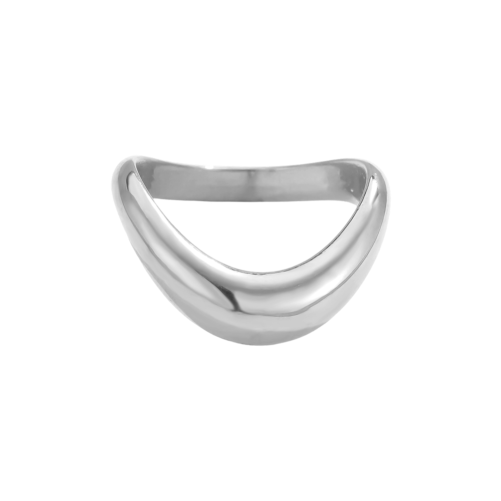 Edelstahl Ring Irreguläre Kurve
