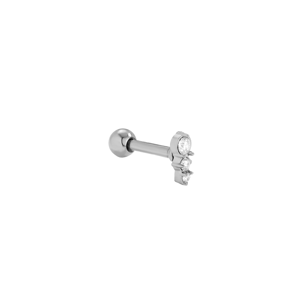 Edelstahl Piercing 5mm Three Dots