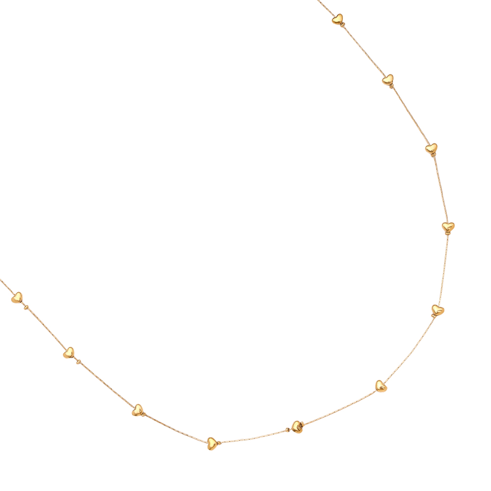 Edelstahl Halskette 70cm Many Sweet Heart