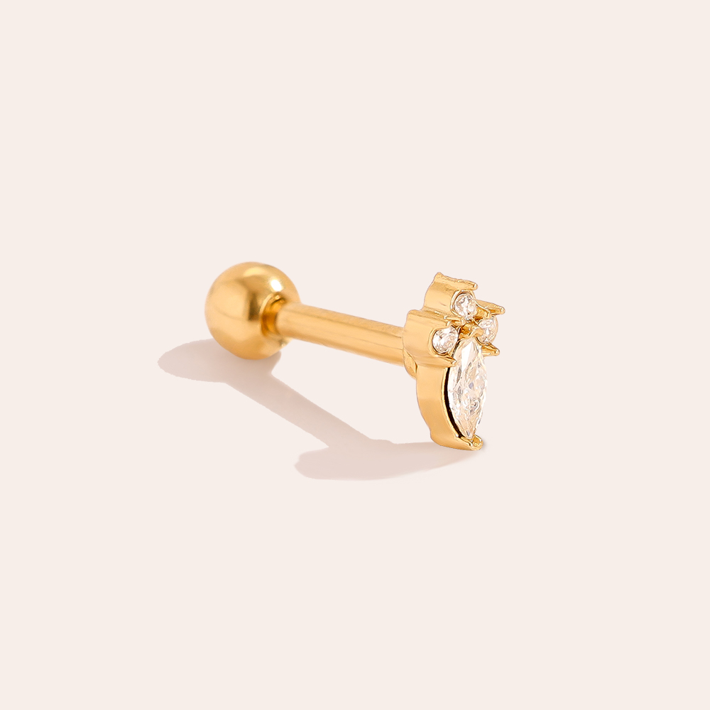 Edelstahl Piercing 5mm Mini Nice Diamond