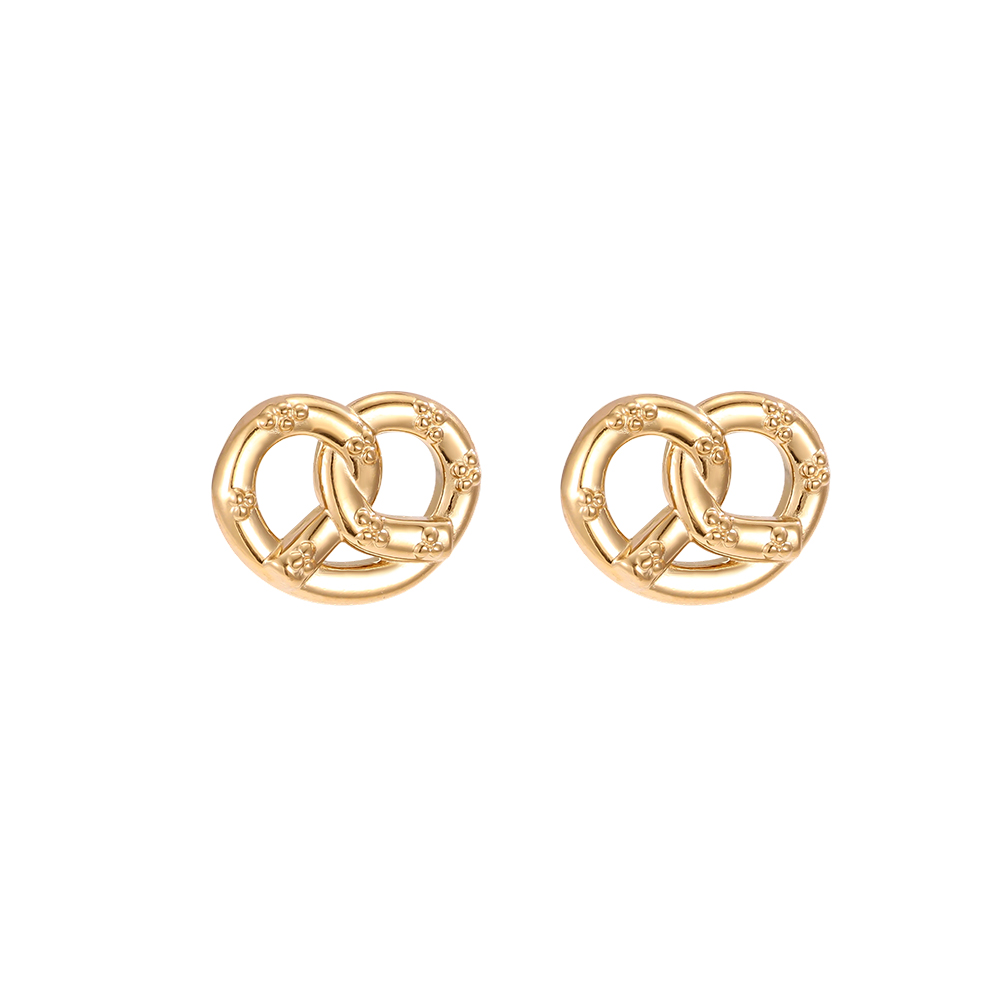 Edelstahl Ohrringe 15mm Pretzel