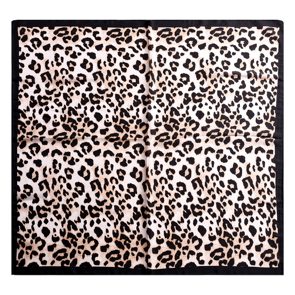 68*68cm Light Brown Leopard Print Schal