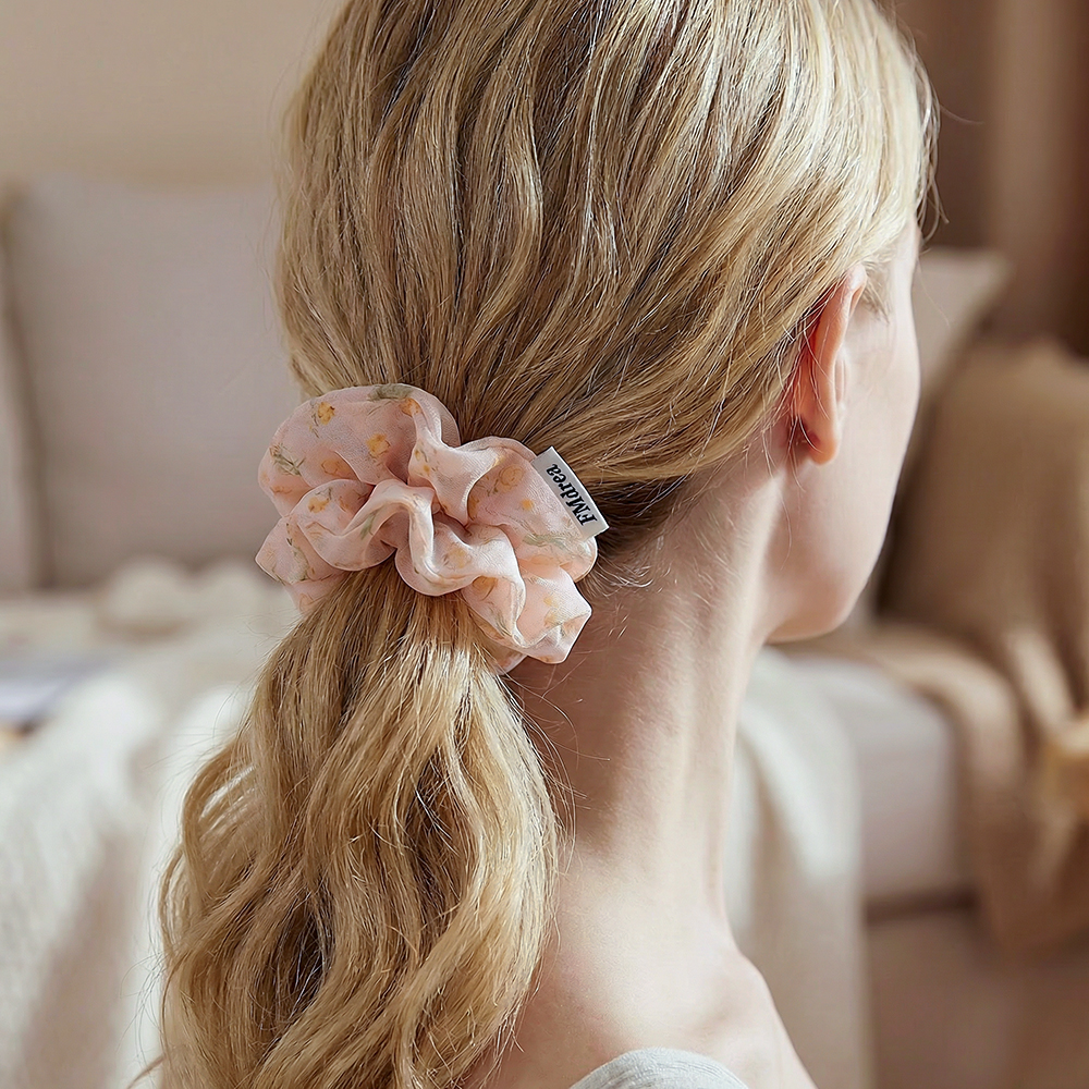 12*65mm Blumen Scrunchie  