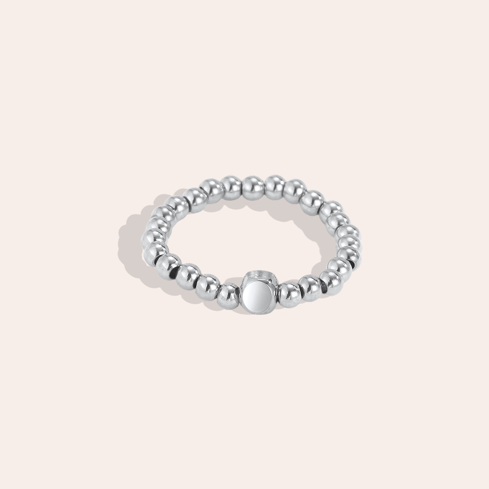 Edelstahl Ring Verstellbarer Elastic Rundperlen