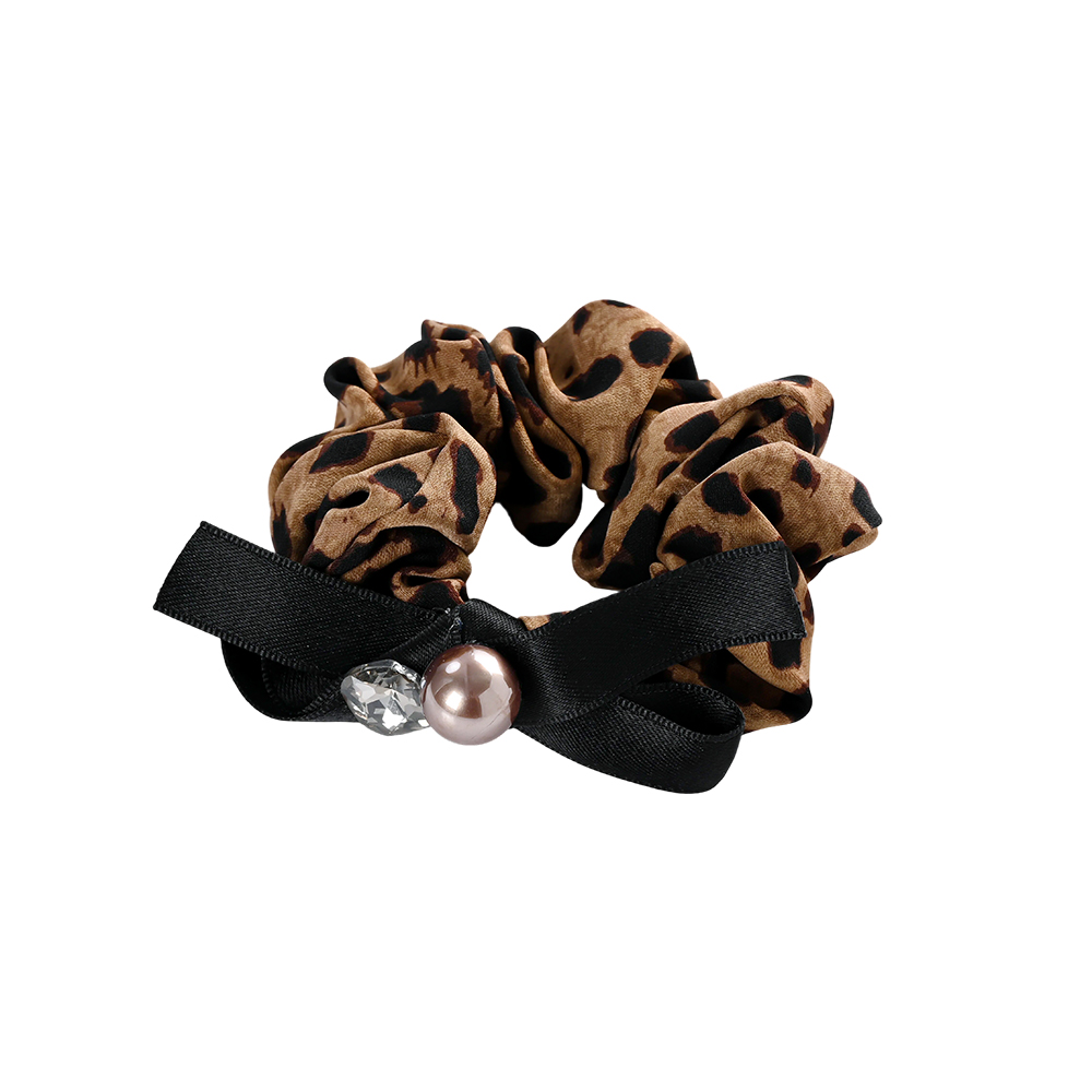 Leopardenmuster mit Schleife Scrunchie    