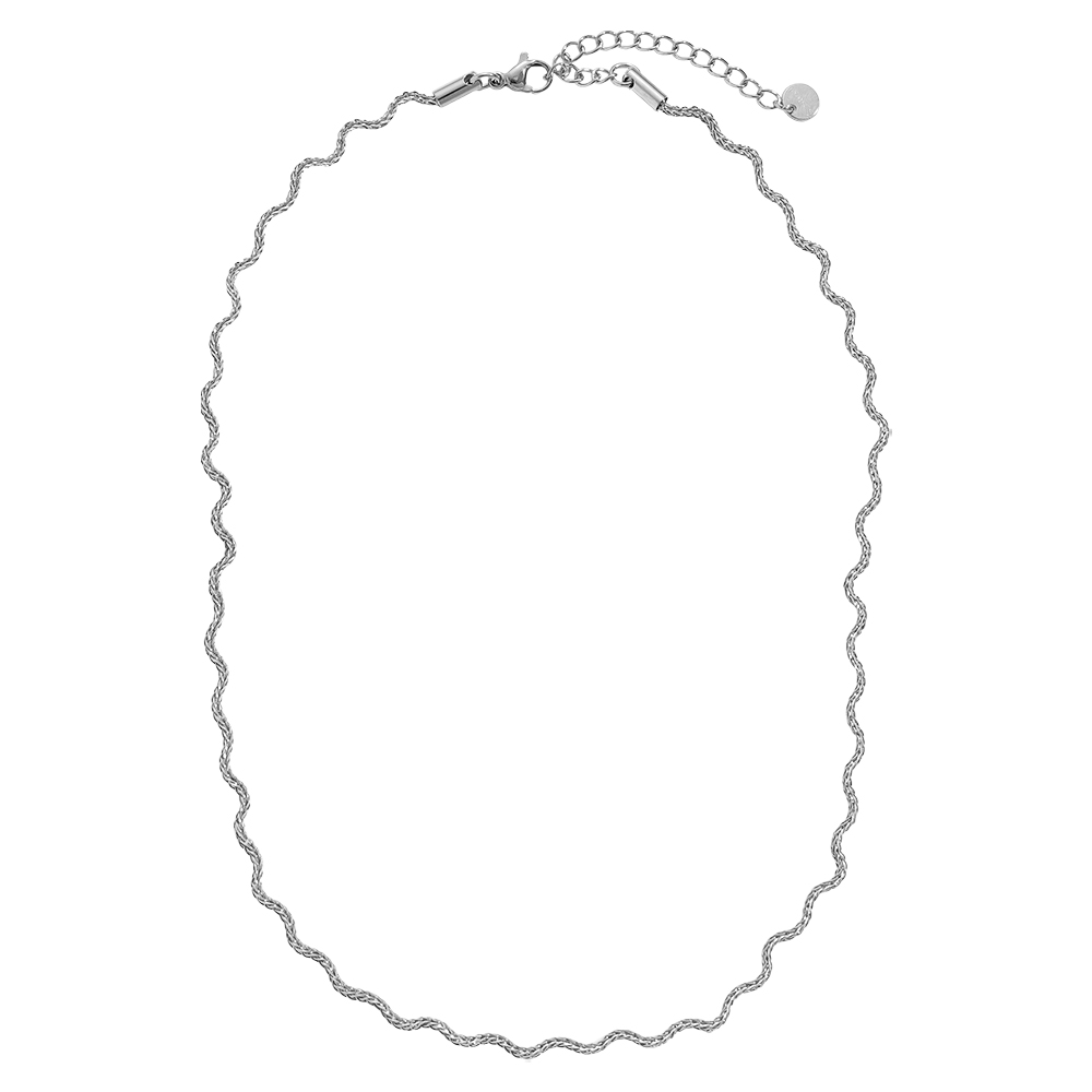 Edelstahl Halskette 38cm Nice Wave Chain