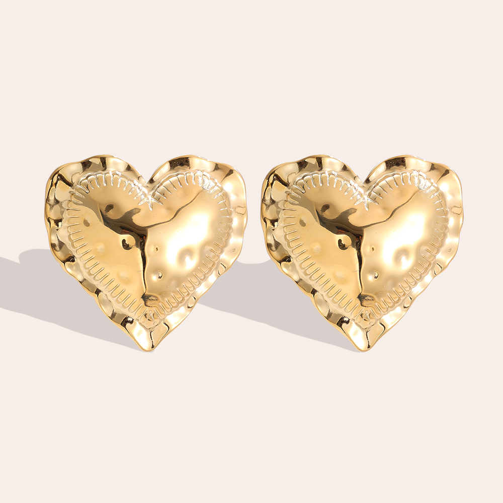 Edelstahl Ohrringe 4cm Great Heart