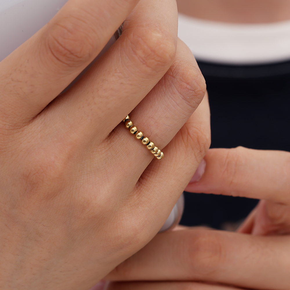 Edelstahl Ring 3mm Linsen Elastic