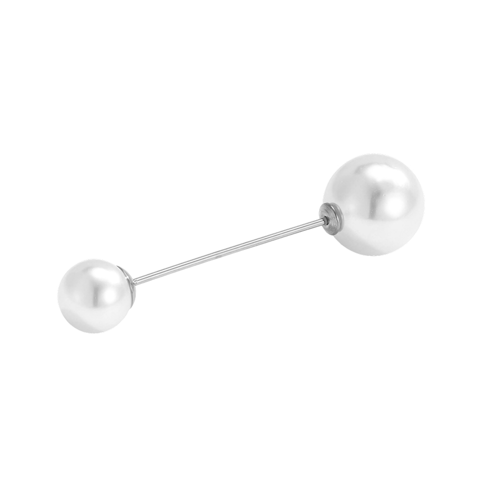 5.5cm eine Perle Edelstahl Brosche  