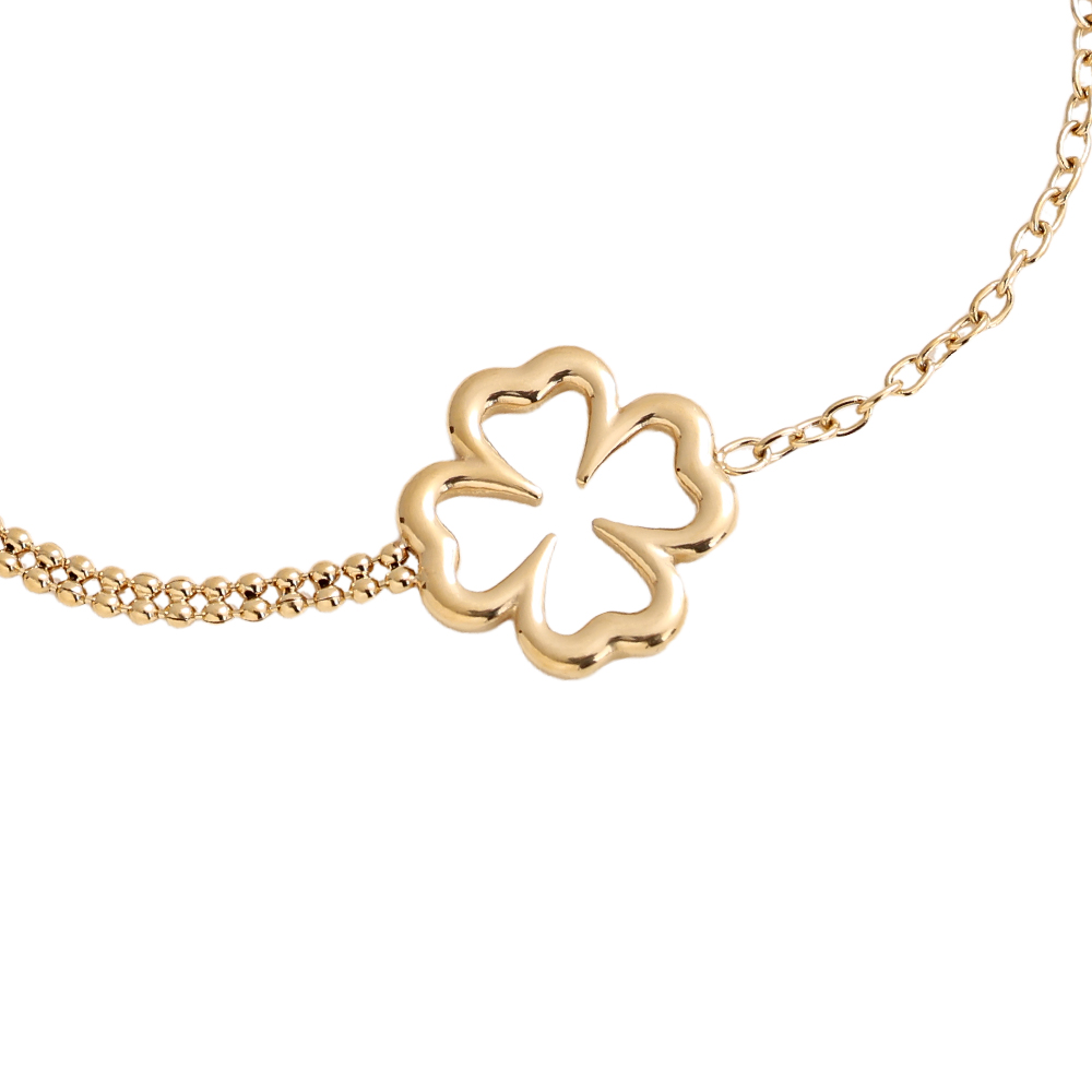 Edelstahl Armkette 16cm Schlichte Blume