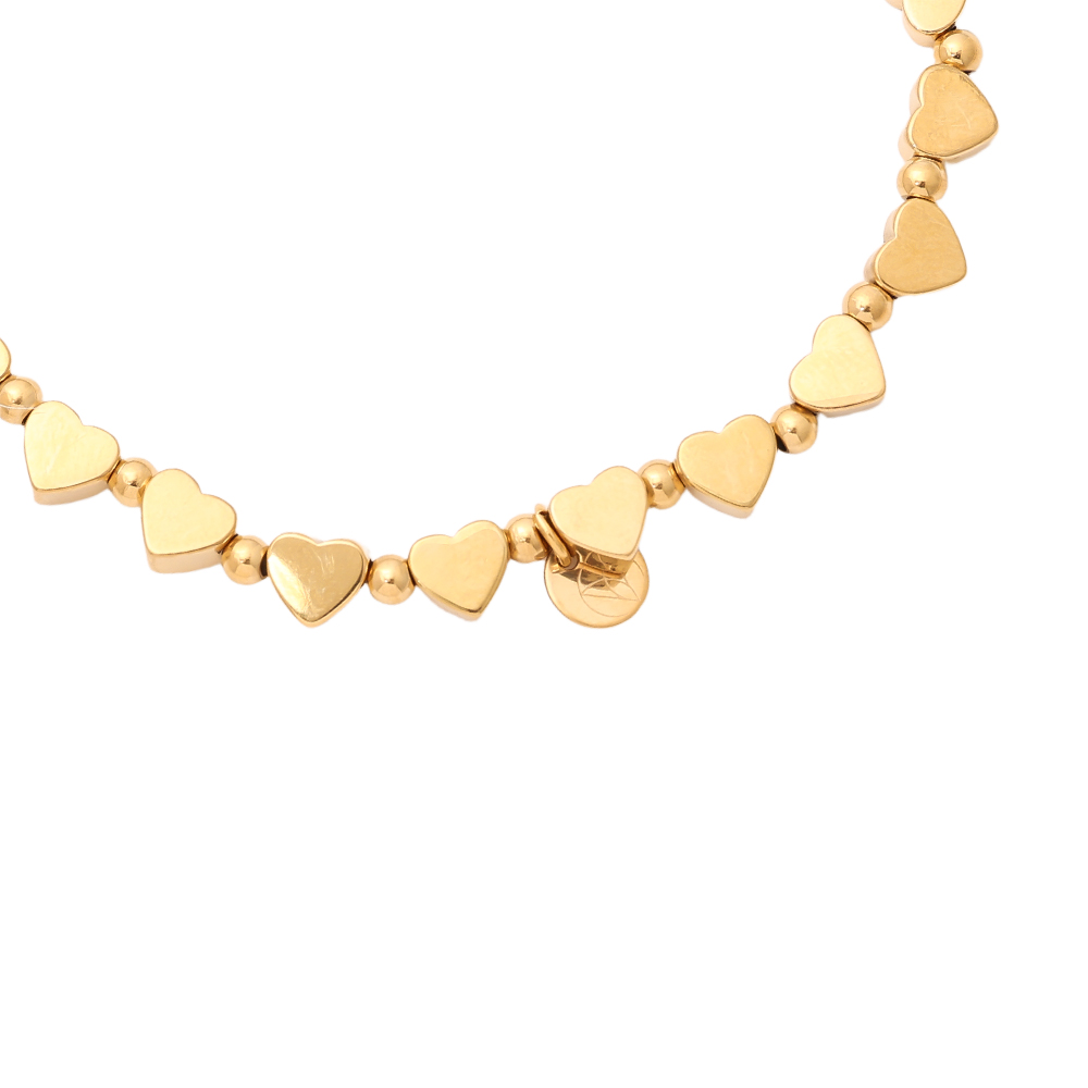 Edelstahl Armkette Elastic Heart Chain
