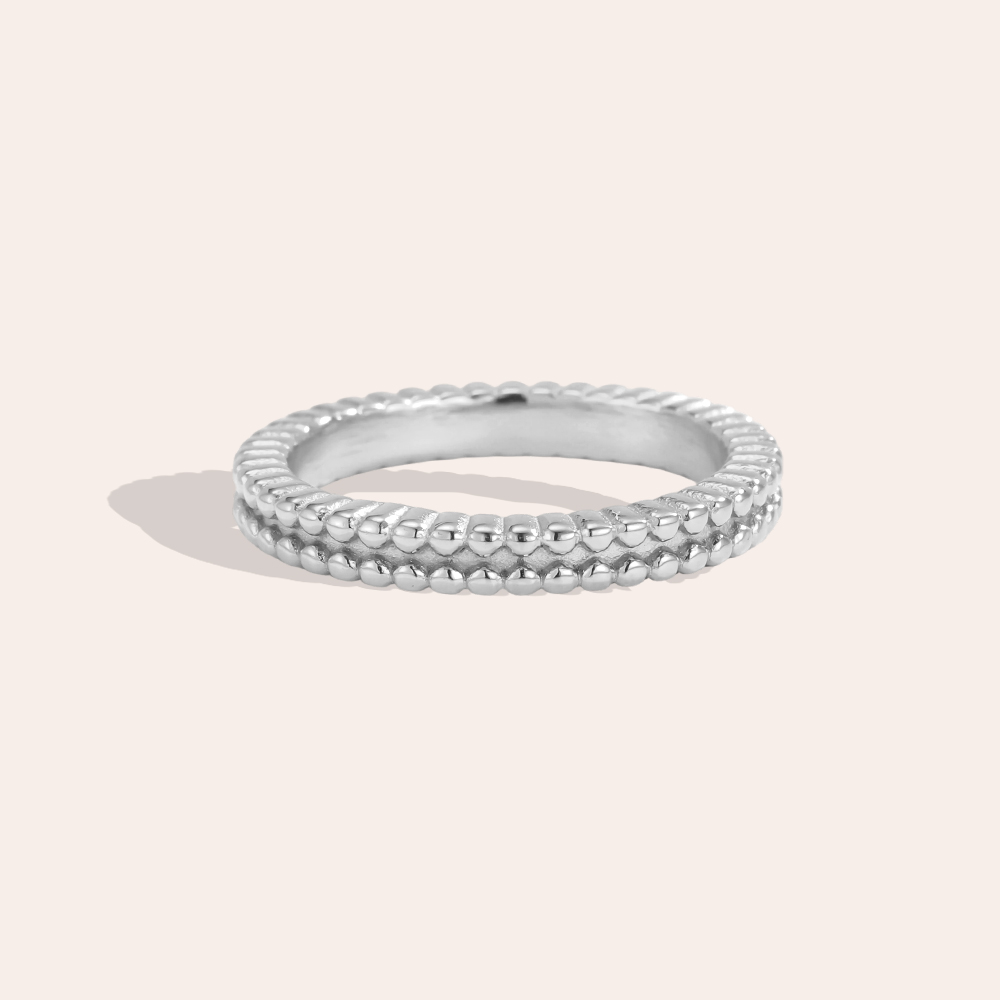 Edelstahl Ring Verstellbarer Mini Dot