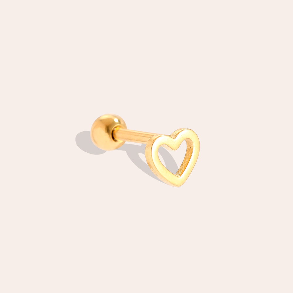 Edelstahl Piercing 5mm Mini Hollow Heart