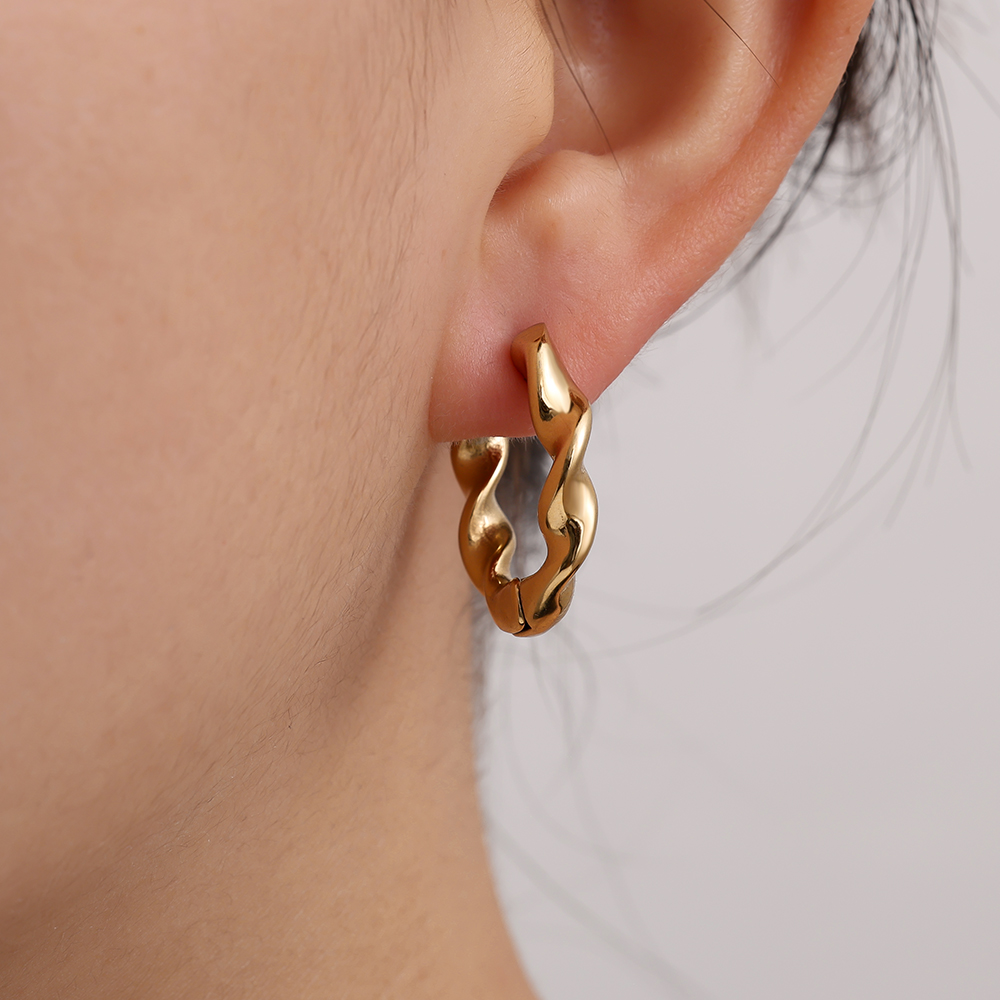 Edelstahl Ohrringe 2.5cm Classic Twist Hoop