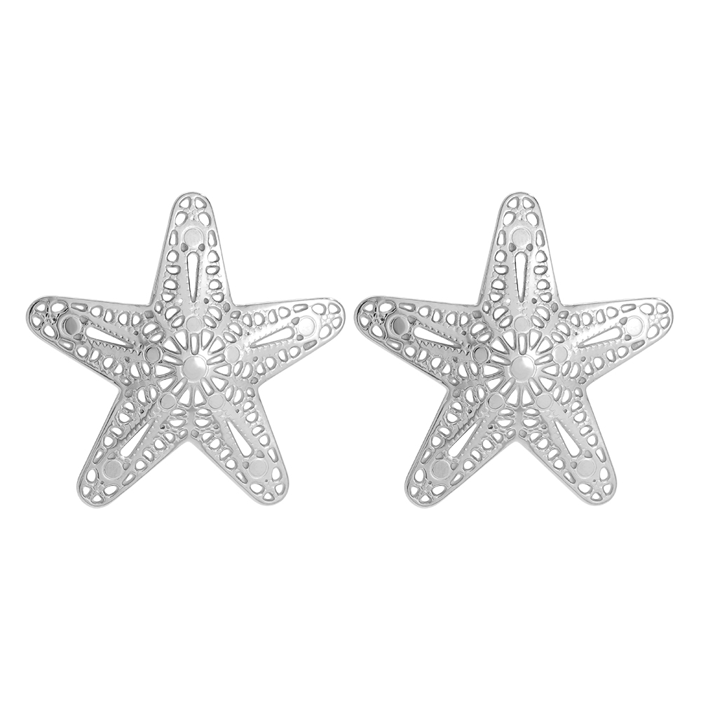 Edelstahl Ohrringe 45mm Nice Sea Star