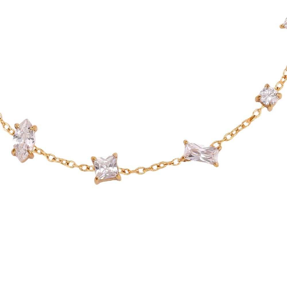Edelstahl Armband 16cm viele verschiedene Zirkonia