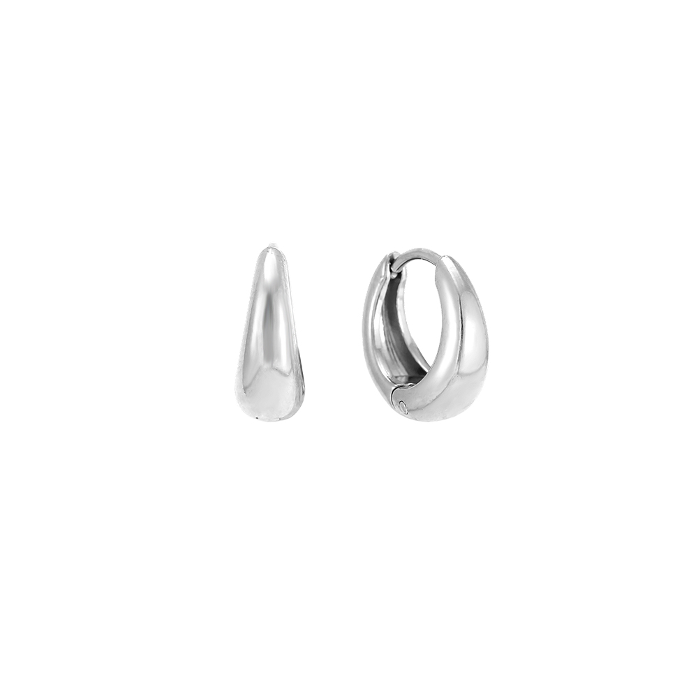 Edelstahl Ohrringe 14mm klassisch Creolen  