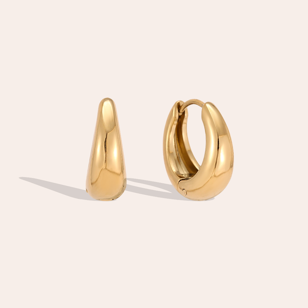 Edelstahl Ohrringe 18mm klassisch Creolen    