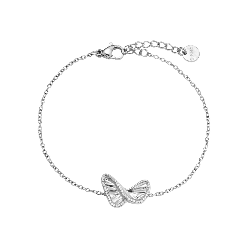 Edelstahl Armkette 16cm Like Diamond Butterfly