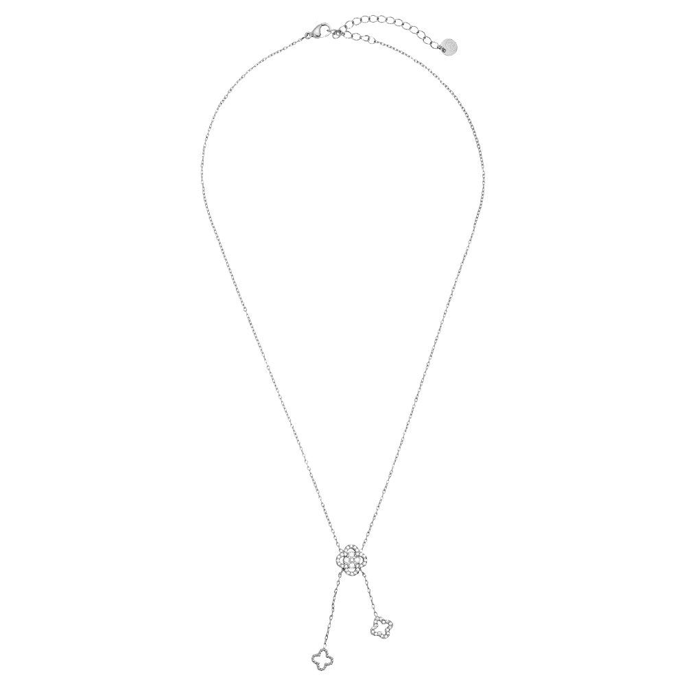 Edelstahl Halskette 39cm Perfect Diamond Lucky Flower